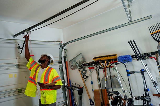 Professional Garage Door Panel Replacement technician working in Montello, WI